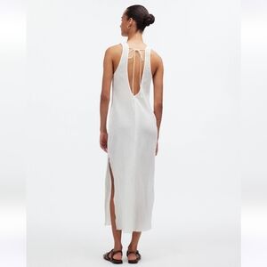 NWOT Madewell Open-Back Midi Cover-Up Dress in Crinkle Cotton $89.50 lighthouse